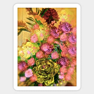 Pink Cabbage Roses Impression Sticker